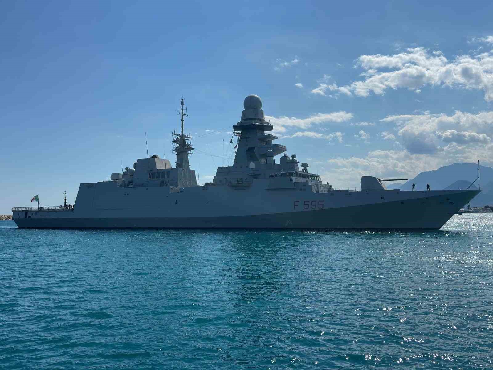 MİLLİ SAVUNMA BAKANLIĞI (MSB), İTALYA DENİZ KUVVETLERİ UNSURU ITS LUİGİ RİZZO FIRKATEYNİNİN ANTALYA’YA LİMAN ZİYARETİ GERÇEKLEŞTİRDİĞİNİ BİLDİRDİ.