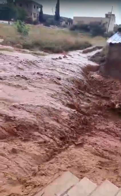 HATAY’DA KISA SÜRE ETKİLİ OLAN ŞİDDETLİ YAĞIŞ SELE NEDEN OLURKEN, SU ALTINDA KALAN TARIM ARAZİLERİNDE İNSANLAR VE HAYVANLAR ZOR ANLAR YAŞADI.