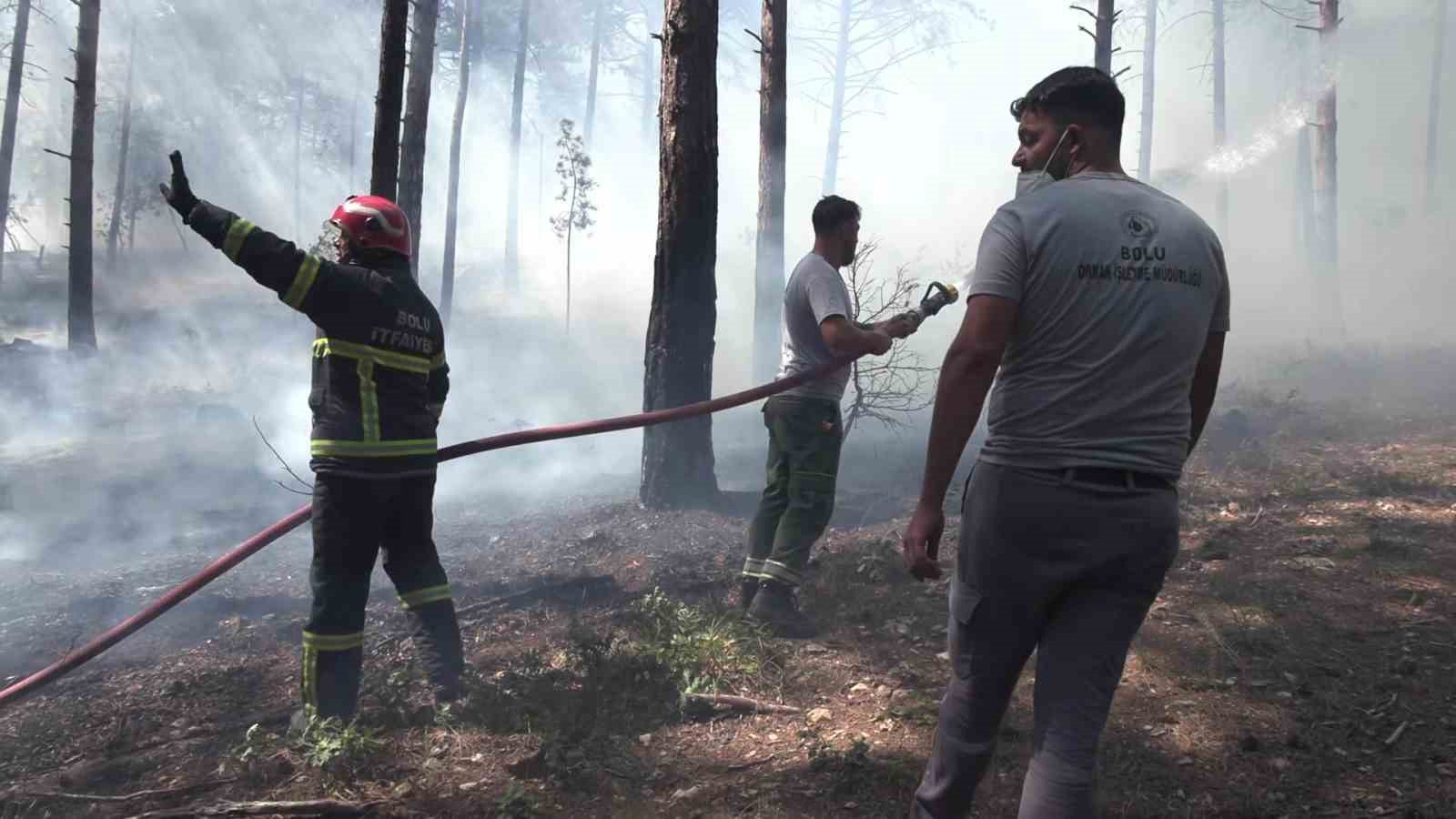 BOLU’NUN KIZILAĞIL KÖYÜ MEVKİSİNDE ÇIKAN ORMAN YANGINI, EKİPLERİN YOĞUN MÜDAHALESİYLE KONTROL ALTINA ALINDI. BÖLGEDE SOĞUTMA ÇALIŞMALARI SÜRÜYOR.