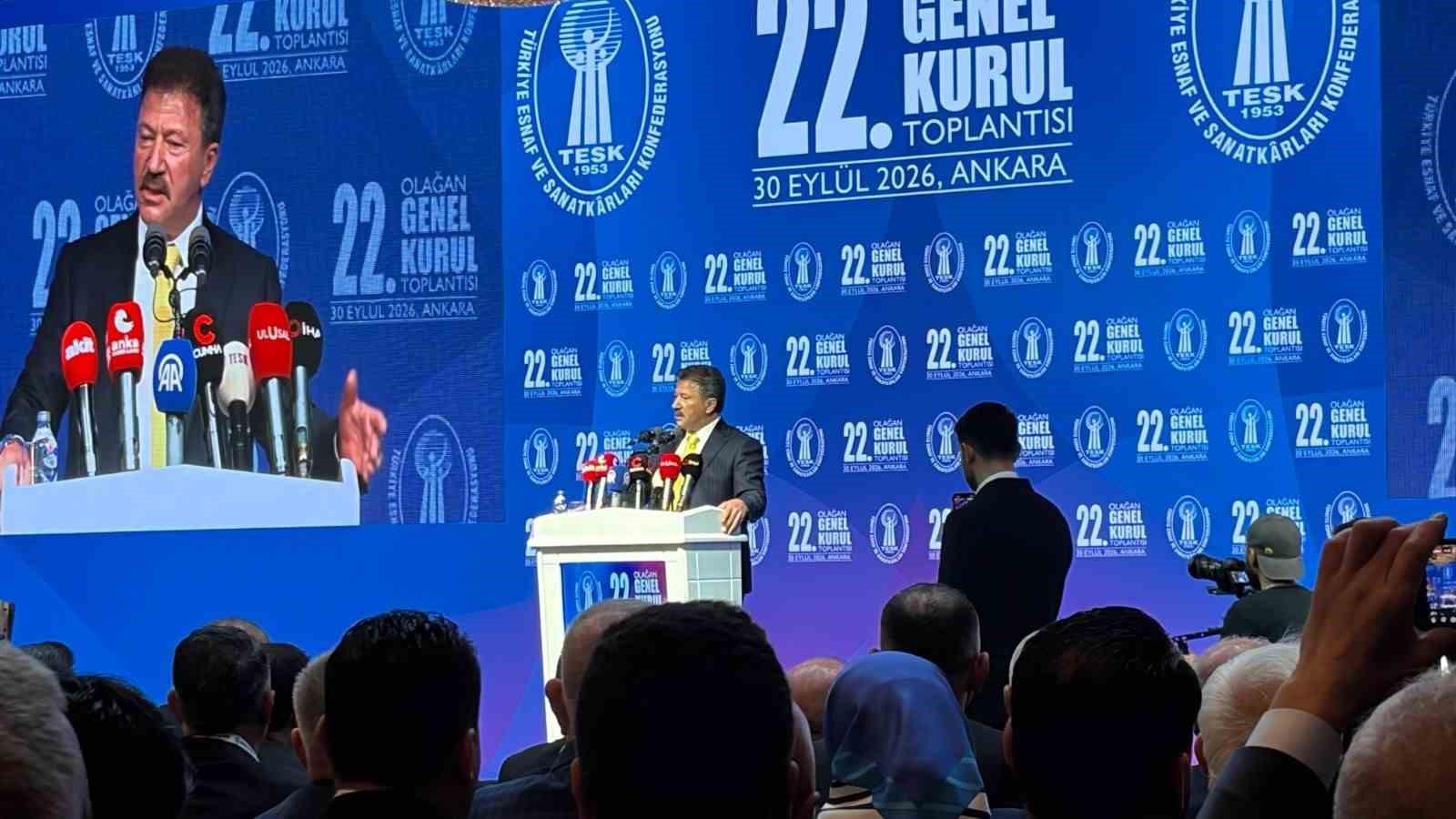 TÜRKİYE ESNAF VE SANATKARLARI KONFEDERASYONU (TESK) 22. OLAĞAN GENEL KURULU SONUCU TÜRKİYE ŞOFÖRLER VE OTOMOBİLCİLER FEDERASYONU (TŞOF) GENEL BAŞKANI MEHMET YİĞİNER, TESK GENEL BAŞKANI OLDU.