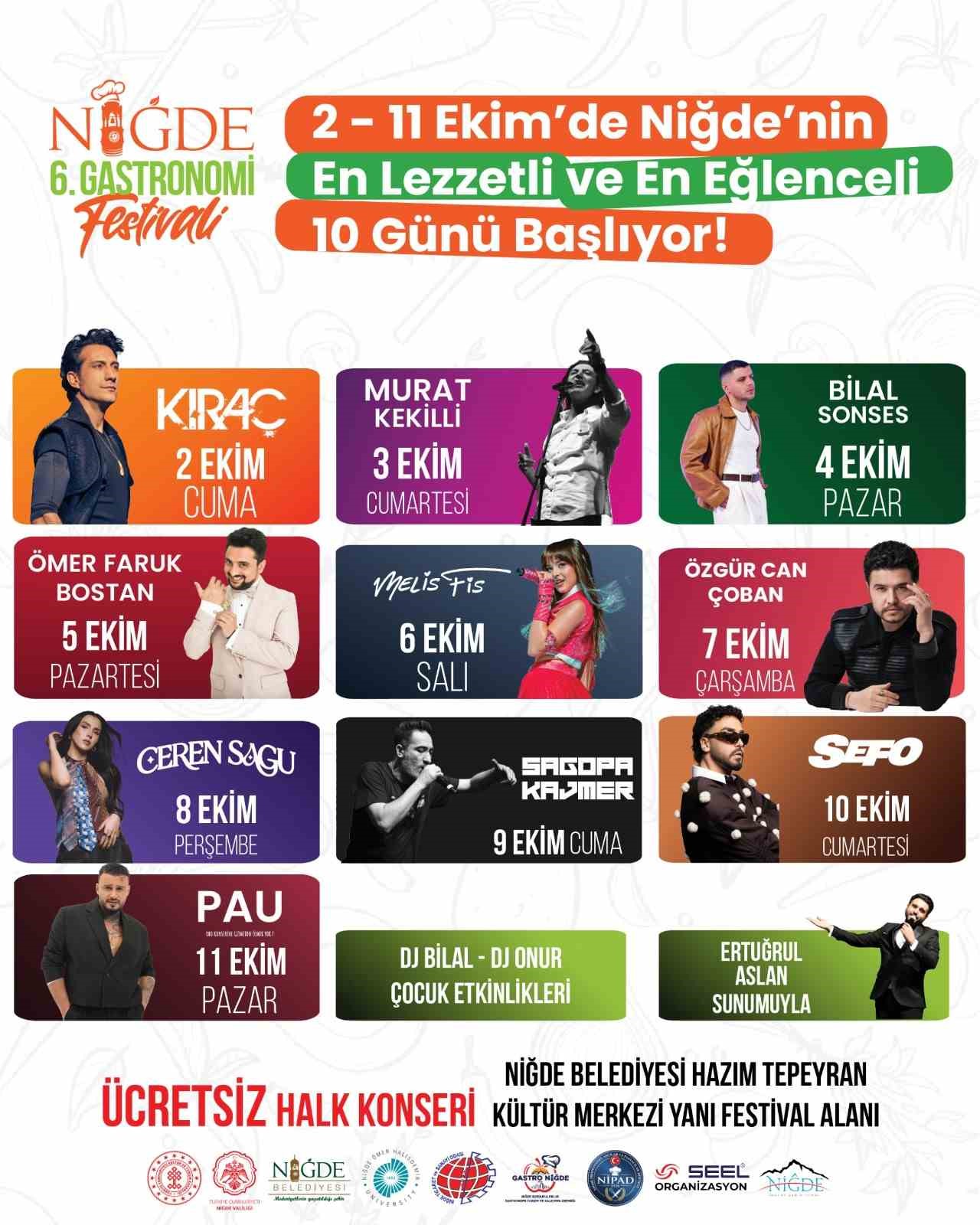 6. GASTRONOMİ FESTİVALİ İÇİN GERİ SAYIM BAŞLADI