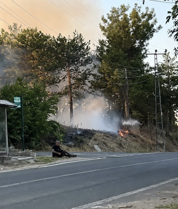 ALEVLERE İTFAİYE EKİPLERİ MÜDAHALE ETTİ.