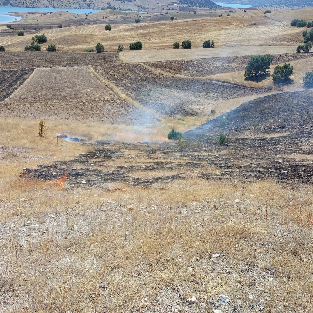 YOZGAT’IN ÇEKEREK İLÇESİNDE MEYDANA GELEN ANIZ YANGINI KONTROL ALTINA ALINDI.-