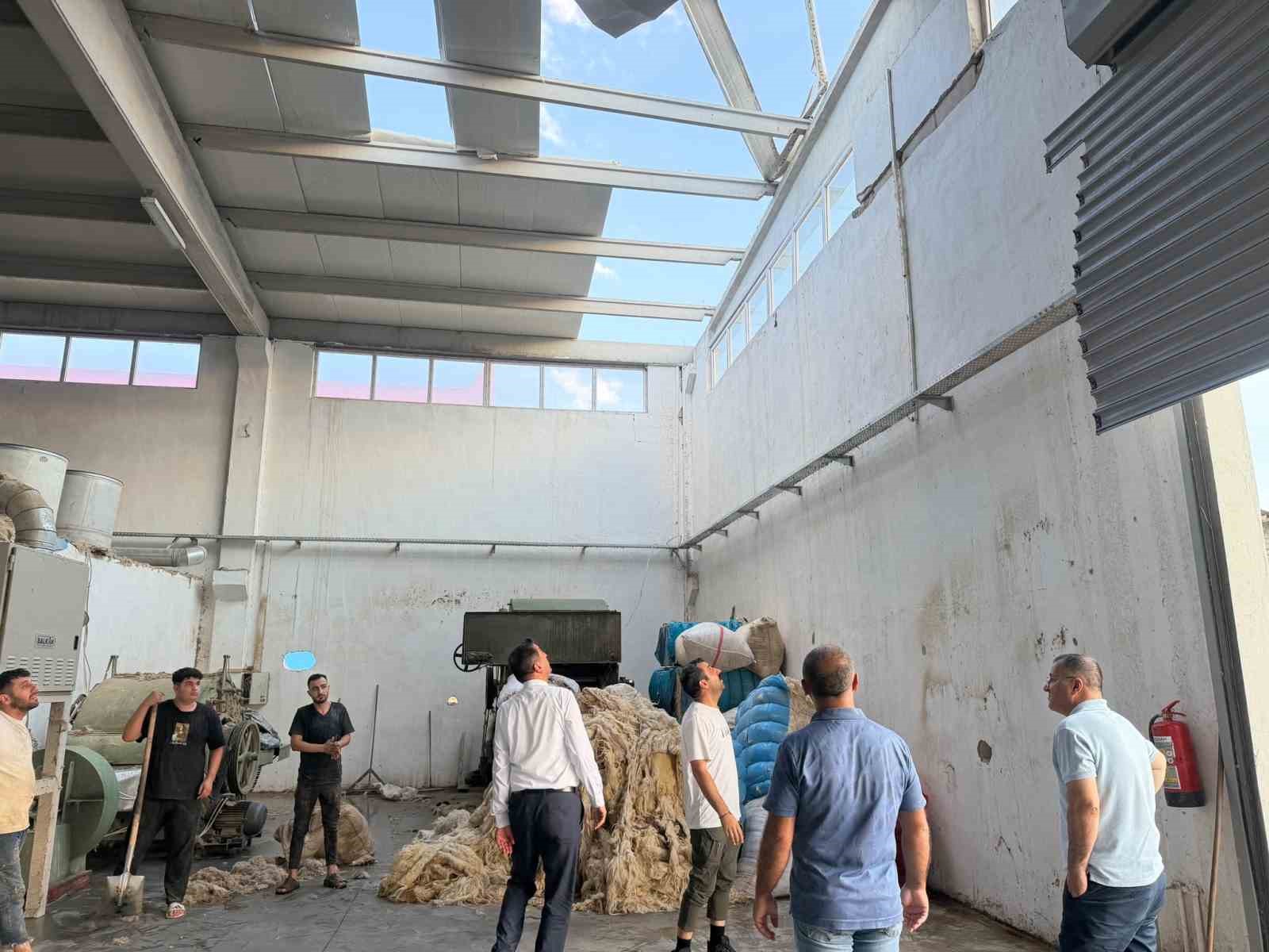 MTSO BAŞKAN ADAYI BOYRAZ'DAN FIRTINADAN ETKİLENEN OSB'YE ZİYARET
