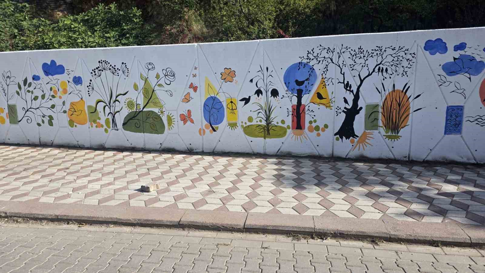 BANDIRMA’DA DUVARLAR SANATLA RENKLENDİ, VECİHİBEY CADDESİ ÇİÇEK AÇIYOR