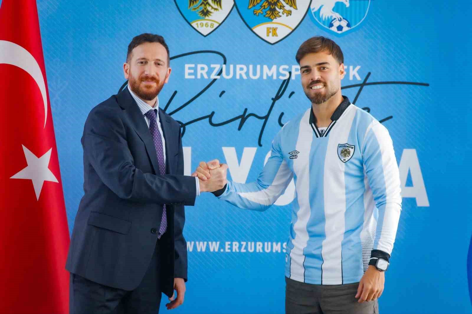 ERZURUMSPOR FK BAŞKANI AHMET DAL (SOLDA), MİGUEL CARDOSO (SAĞDA)