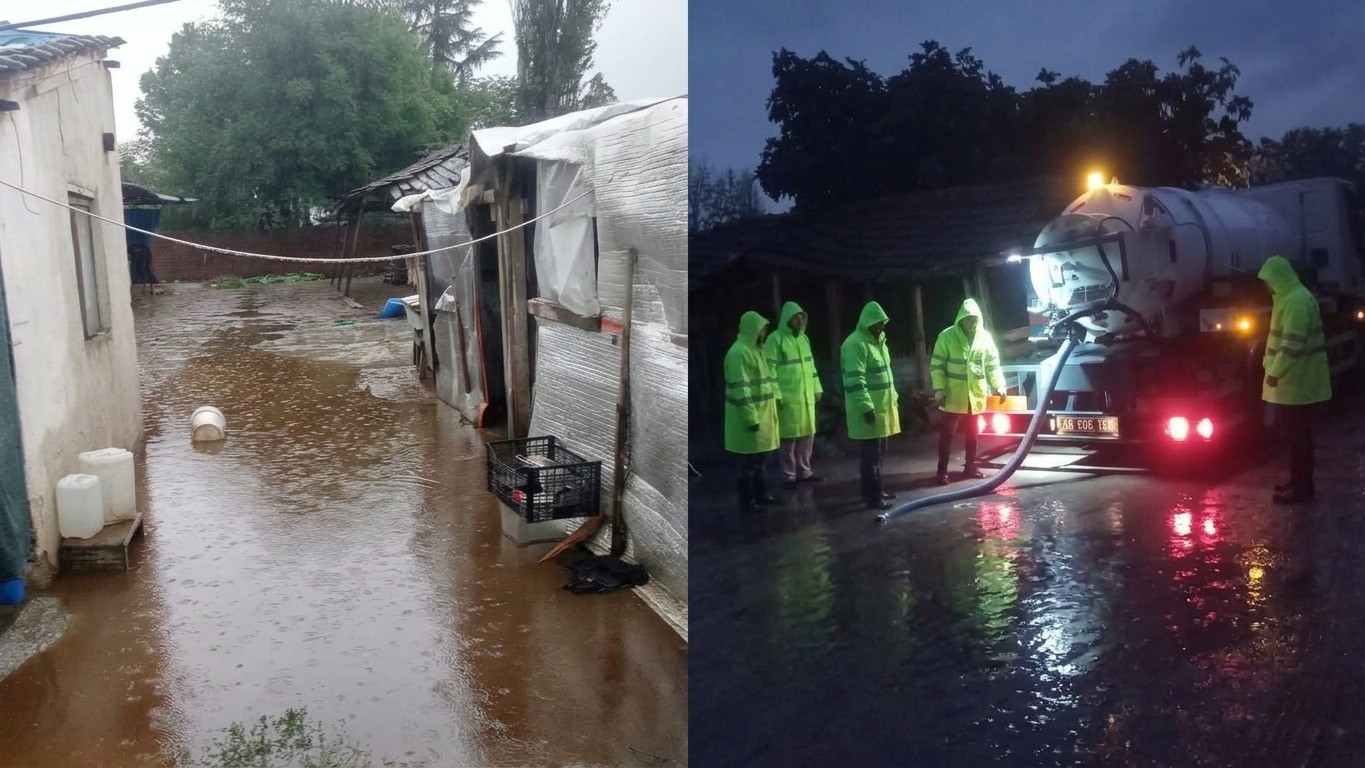 BURSA'DA ETKİLİ OLAN SAĞANAK YAĞIŞIN ARDINDAN MEYDANA GELEN SEL, SU BASKINI, GİDER TIKANMASI VE MAHSUR KALMA OLAYLARINA YÖNELİK EKİPLERİN SAHA ÇALIŞMALARI SÜRÜYOR. KENT GENELİNDE YAPILAN 445 İHBARIN 320'SİNE MÜDAHALE EDİLDİĞİ BİLDİRİLDİ.