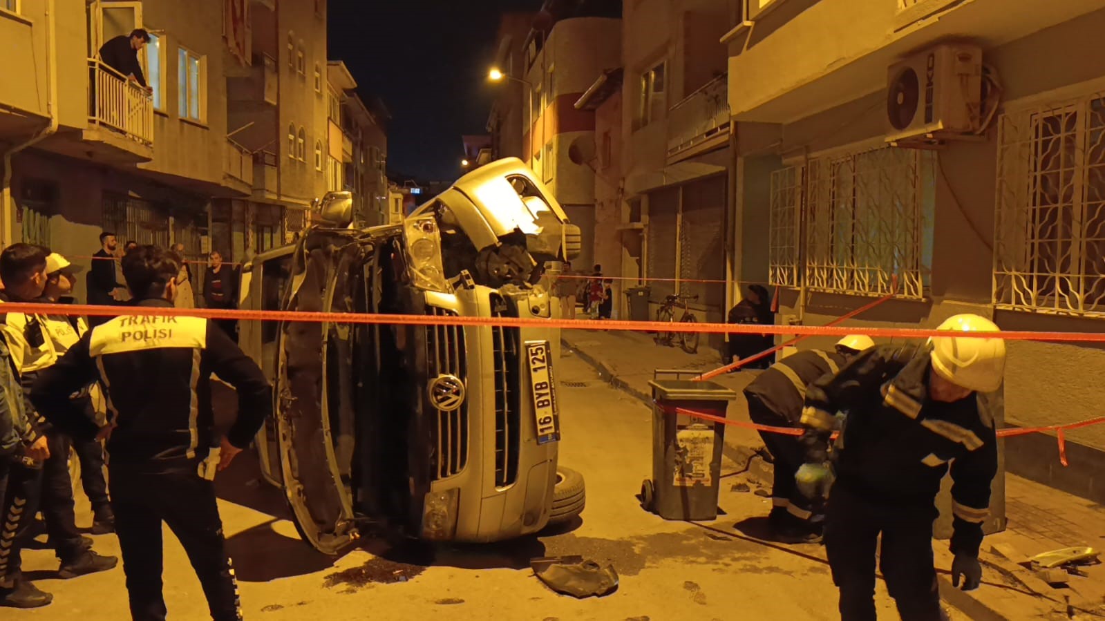 KAZA YAPTIĞI ARAÇLA TAKLA ATTI, OLAY YERİNDEN KAÇTI