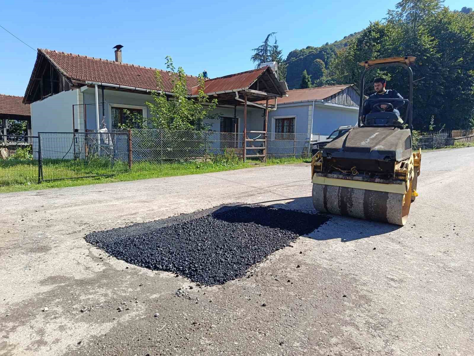 DÜZCE’NİN GÖLYAKA İLÇESİNE BAĞLI GÖKÇEDERE VE TAŞLIK KÖYLERİNDE, ULAŞIM KONFORU VE YOL GÜVENLİĞİNİN ARTIRILMASI AMACIYLA YÜRÜTÜLEN ASFALT YAMA ÇALIŞMALARI TAMAMLANDI.