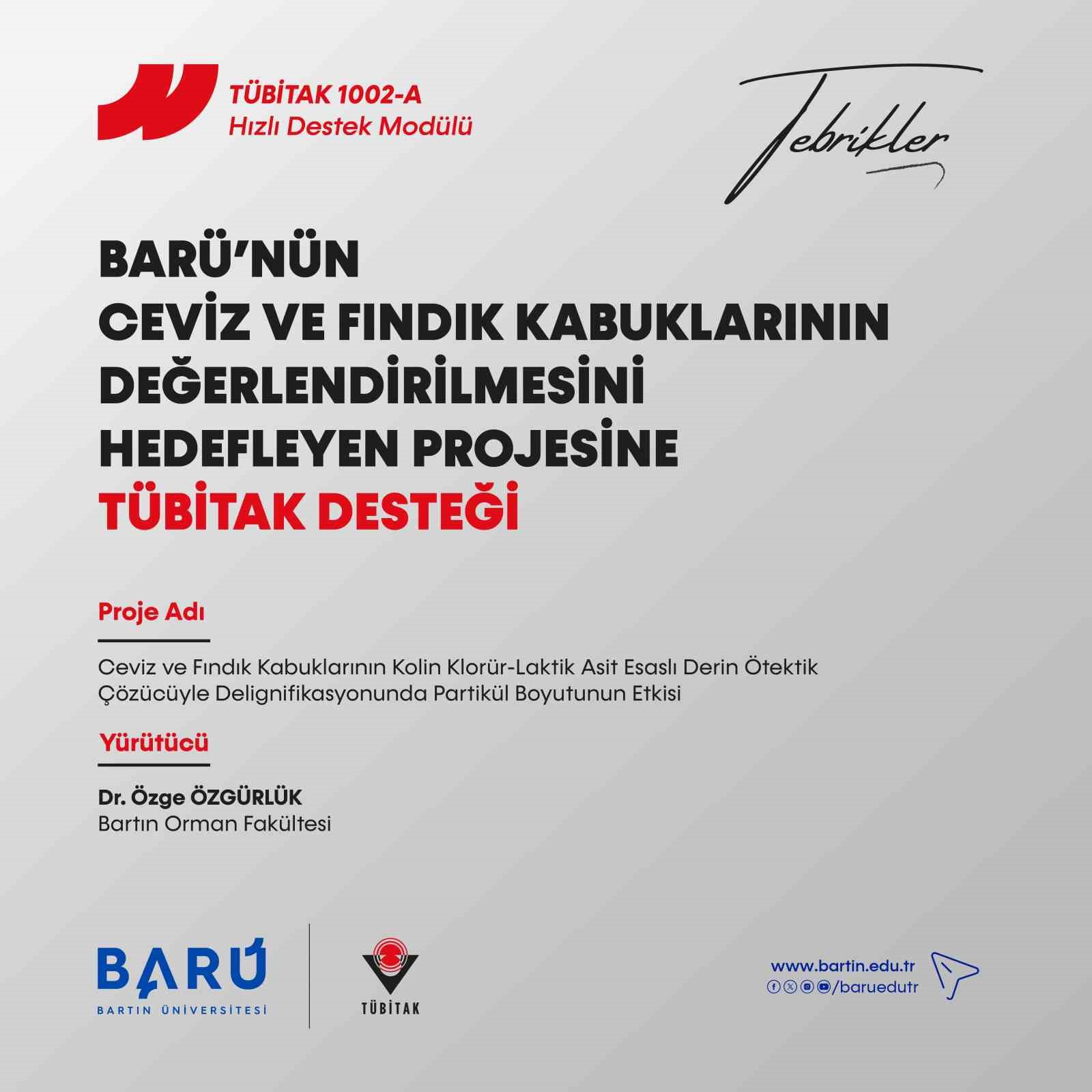 BARTIN ÜNİVERSİTESİNİN (BARÜ) TÜBİTAK TARAFINDAN DESTEKLENEN PROJESİYLE CEVİZ VE FINDIK KABUKLARININ ÇEVRE DOSTU YÖNTEMLERLE İŞLENEREK KATMA DEĞERLİ HAM MADDELER ELDE EDİLMESİNE YÖNELİK ARAŞTIRMALAR YAPILACAK.