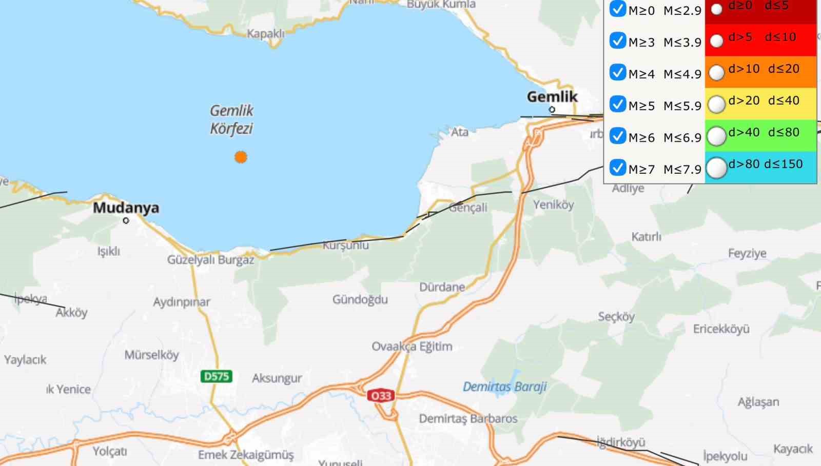 GEMLİK DEPREMİ KORKUTTU