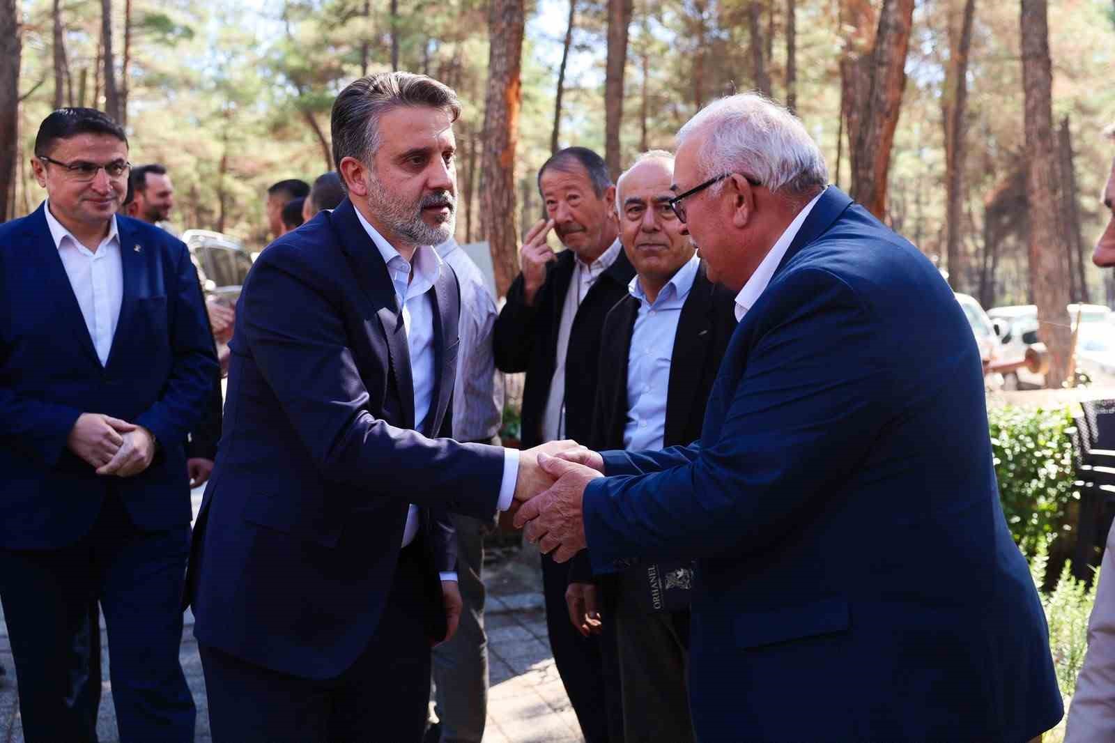 BURSA BÜYÜKŞEHİR BELEDİYE BAŞKAN VEKİLİ ŞAHİN BİBA, ORHANELİ İLÇESİ MUHTARLARIYLA BİR ARAYA GELEREK TALEP VE ÖNERİLERİNİ DİNLEDİ.