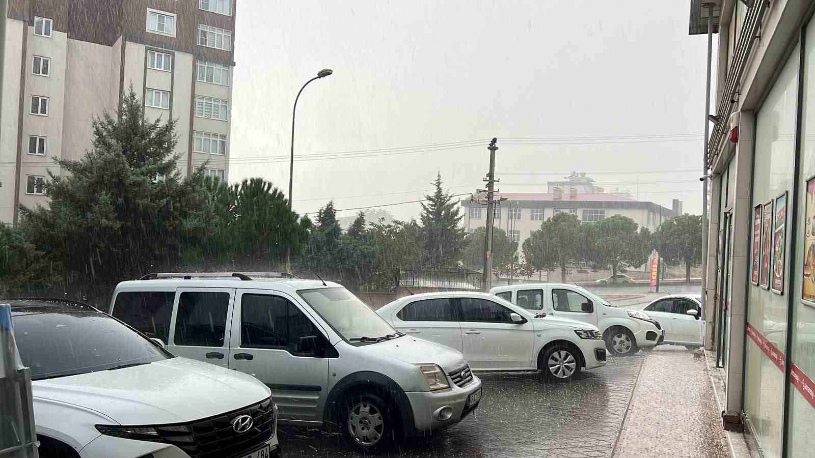 KAHRAMANMARAŞ’TA ETKİLİ OLAN YAĞMUR İLE BERABER DOLU YAĞIŞI KISA SÜRELİ HAYATI OLUMSUZ ETKİLEDİ