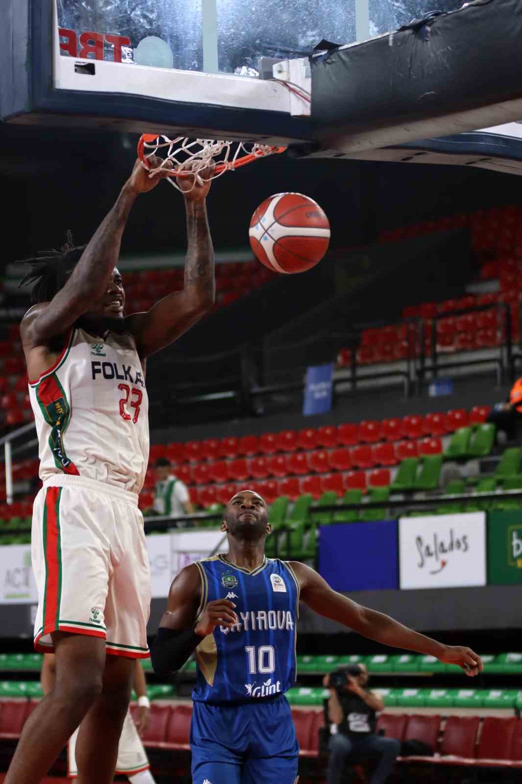 TÜRKİYE SİGORTA BASKETBOL SÜPER LİGİ'NİN 4. HAFTASINDA KARŞIYAKA, EVİNDE ÇAYIROVA BELEDİYESİ’Nİ 95-79 MAĞLUP ETTİ.