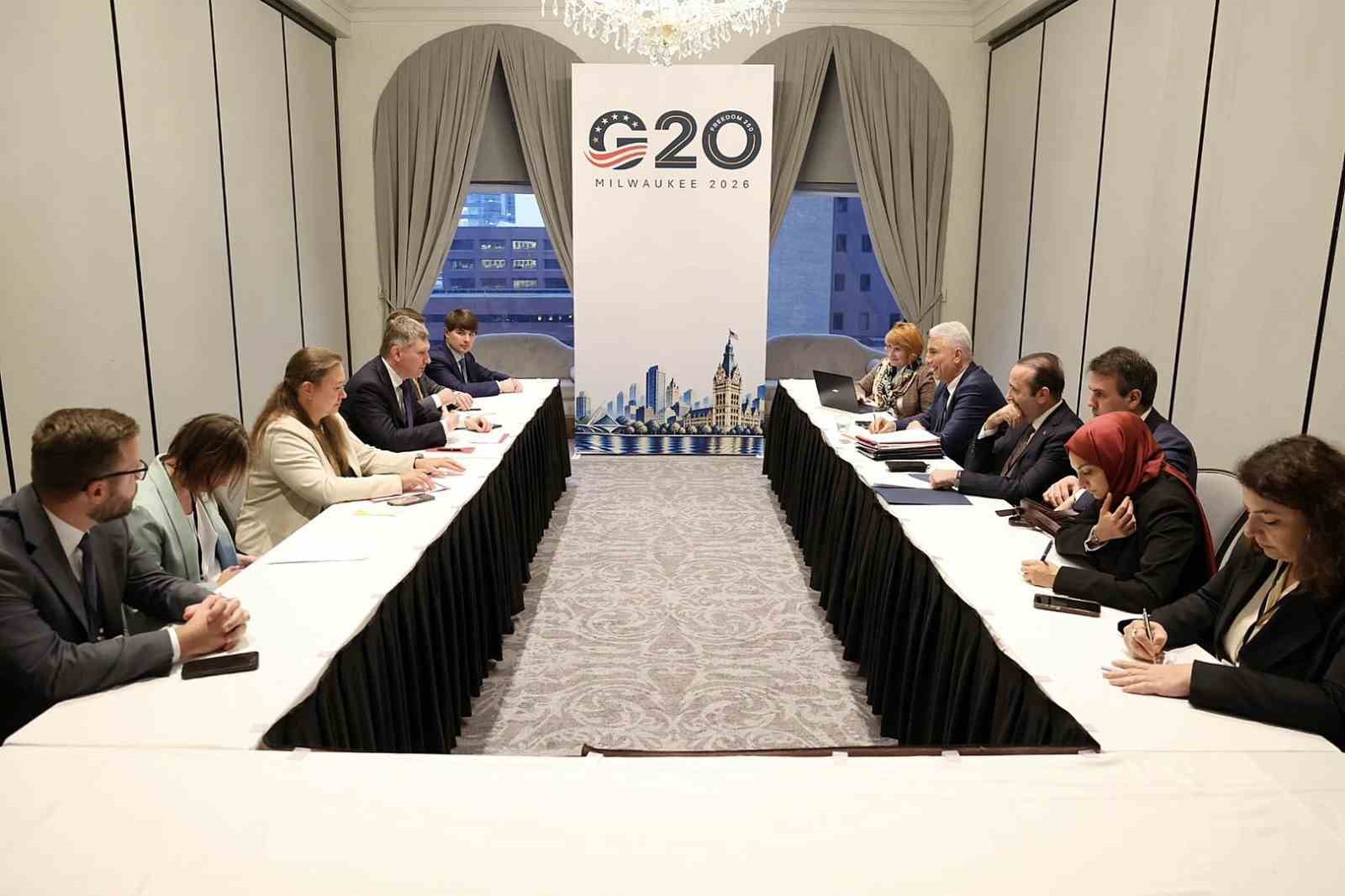 TİCARET BAKANI ÖMER BOLAT, ABD'DE GERÇEKLEŞTİRİLEN G20 TİCARET BAKANLARI TOPLANTISI MARJINDA RUSYA EKONOMİK KALKINMA BAKANI MAKSİM RESHETNİKOV İLE GÖRÜŞTÜ
