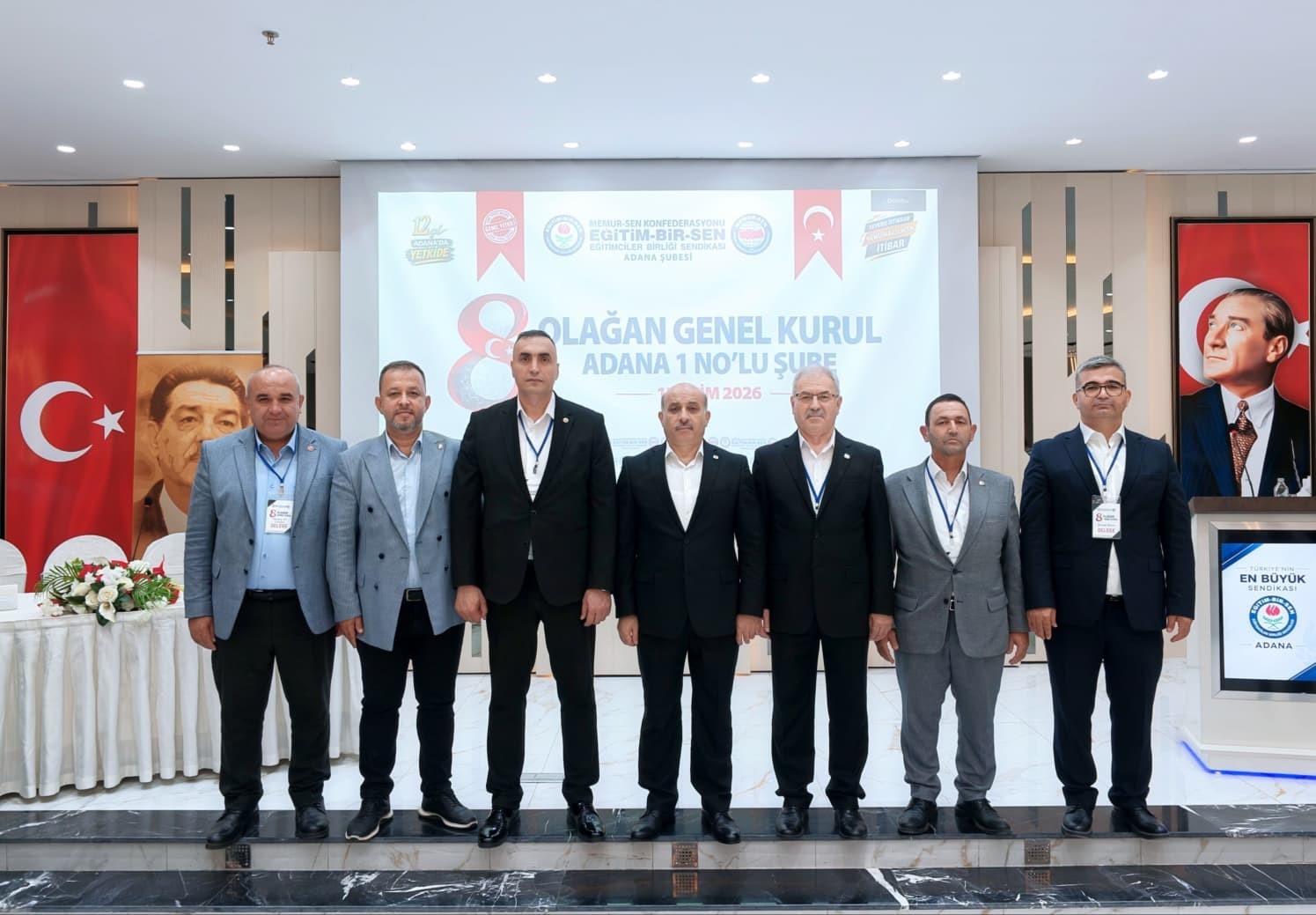 EĞİTİM-BİR-SEN ADANA ŞUBE BAŞKANI MUSTAFA SARIGEÇİLİ, YENİDEN GÖREVİNE SEÇİLDİ.