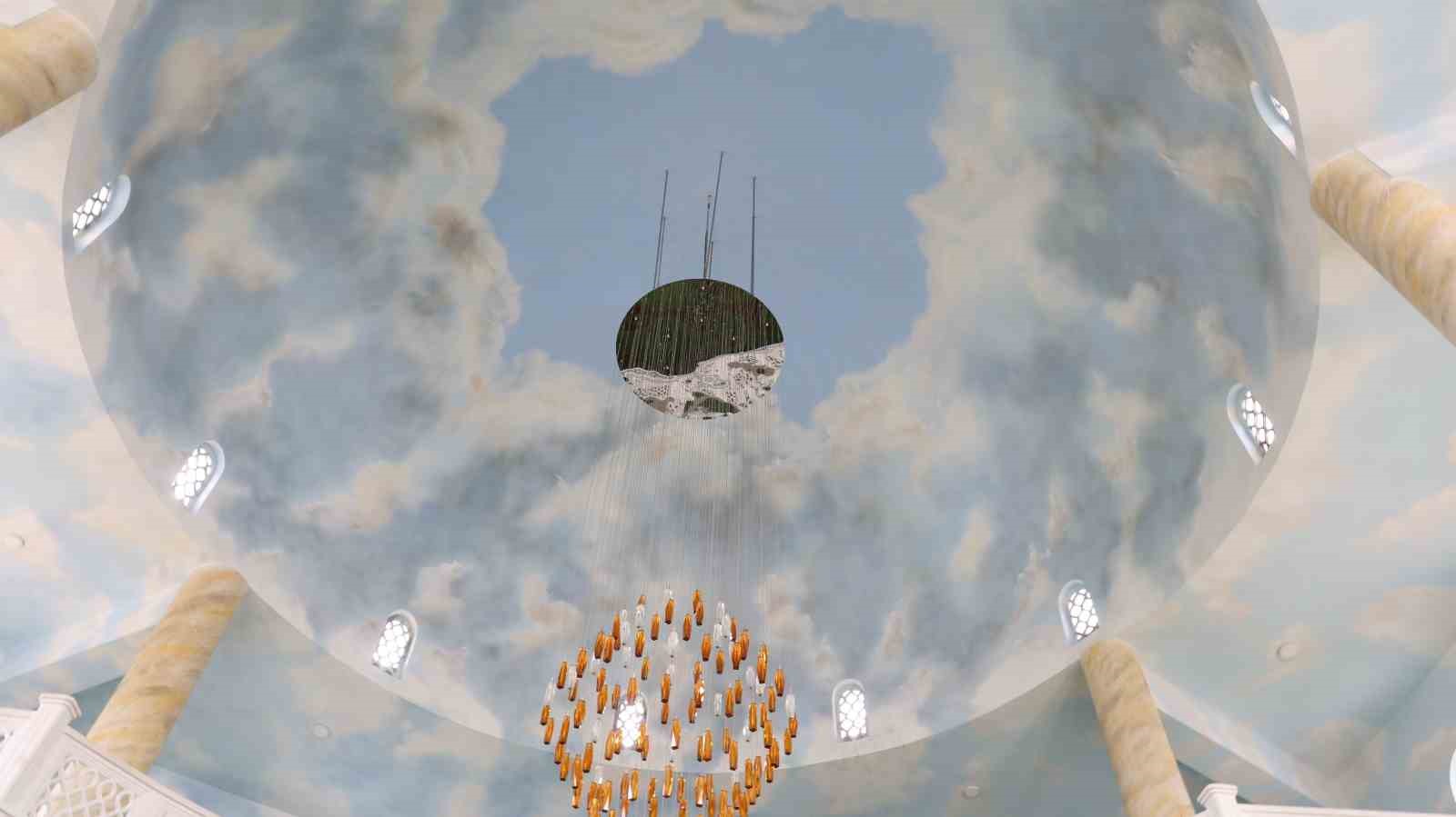 KIRŞEHİR’DE İÇ MİMARİSİ VE CENNET TASVİRLERİYLE DİKKAT ÇEKEN HAMİDİYE CAMİİ, SOSYAL MEDYA FENOMENLERİNİN YANI SIRA VATANDAŞLARIN DA İLGİSİNİ ÇEKİYOR.