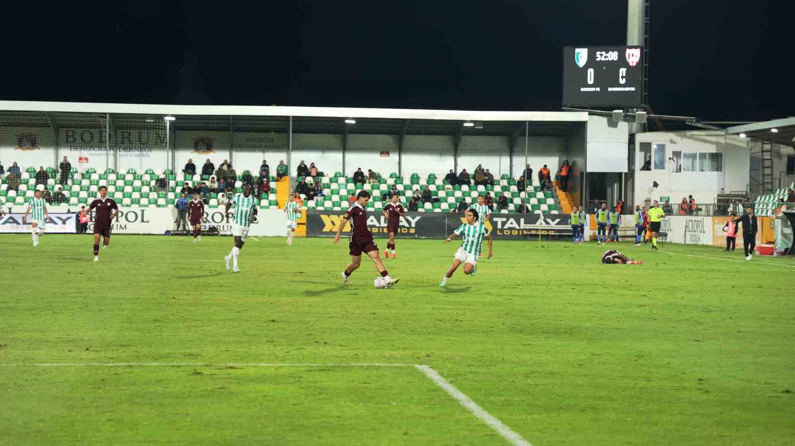 TRENDYOL 1. LİG'İN 11. HAFTASINDA BODRUM FK SAHASINDA BANDIRMASPOR’U 2-1 YENDİ.