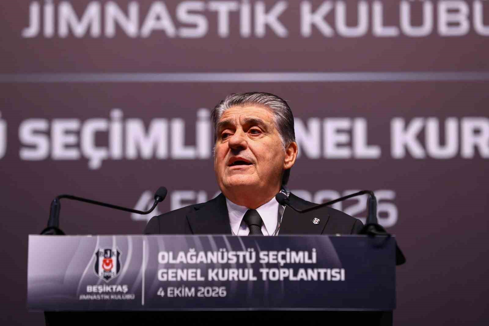 BEŞİKTAŞ OLAĞANÜSTÜ SEÇİMLİ GENEL KURUL TOPLANTISI'NDA SERDAL ADALI, 3 BİN 815 OYLA YENİDEN BAŞKANLIĞINA SEÇİLDİ.