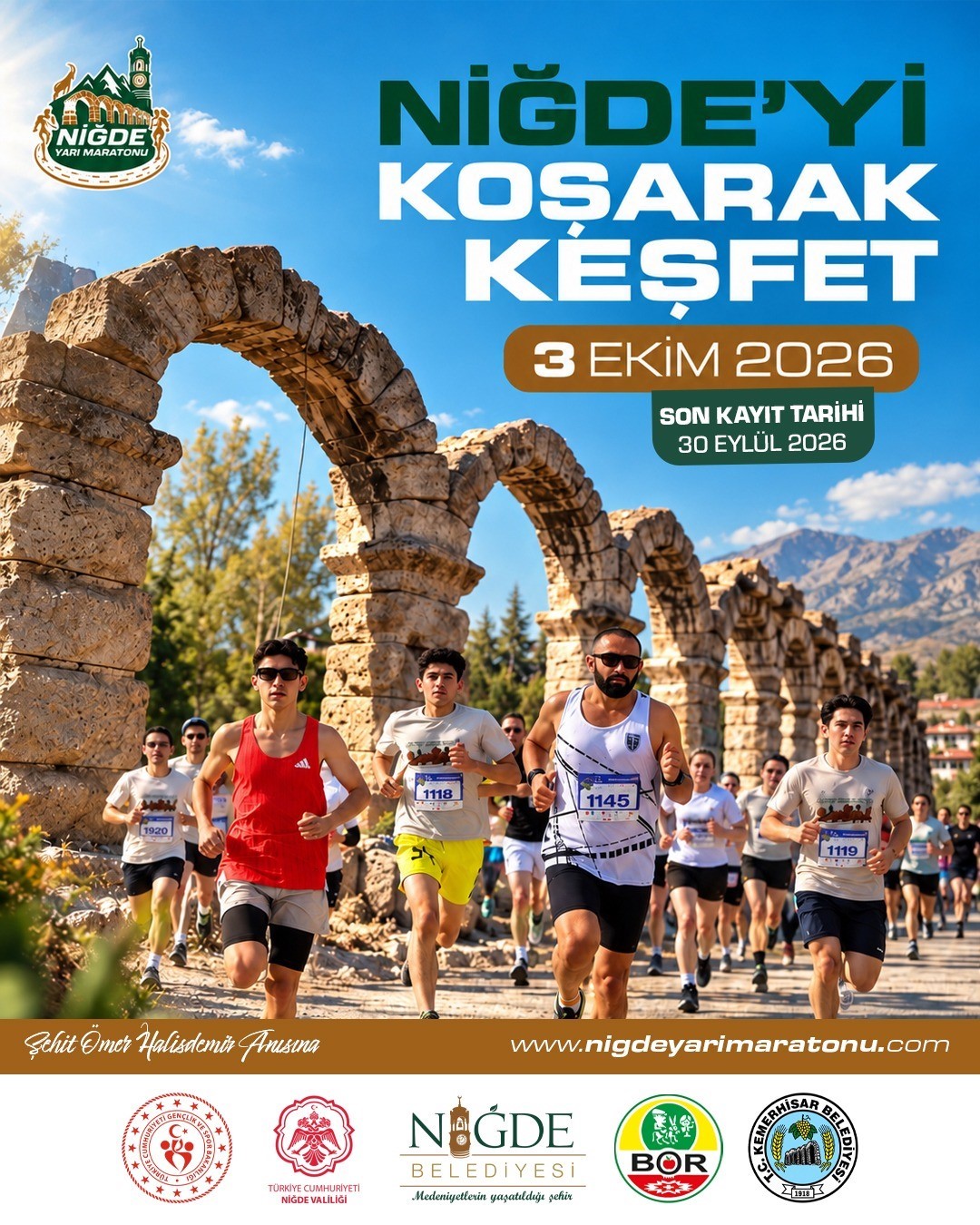3. GELENEKSEL DOĞUŞ HOLDİNG NİĞDE YARI MARATONU HEYECANI 3 EKİM’DE YAŞANACAK.