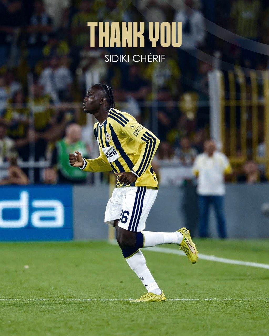 FENERBAHÇE, 19 YAŞINDAKİ GİNELİ FORVETİ SİDİKİ CHERİF’İN TRANSFERİ KONUSUNDA İNGİLTERE PREMİER LİG EKİBİ COVENTRY CİTY İLE ANLAŞMAYA VARILDIĞINI DUYURDU.