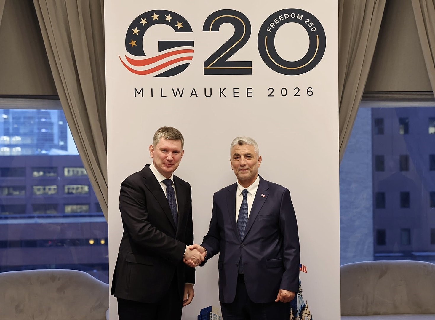 TİCARET BAKANI ÖMER BOLAT, ABD'DE GERÇEKLEŞTİRİLEN G20 TİCARET BAKANLARI TOPLANTISI MARJINDA RUSYA EKONOMİK KALKINMA BAKANI MAKSİM RESHETNİKOV İLE GÖRÜŞTÜ