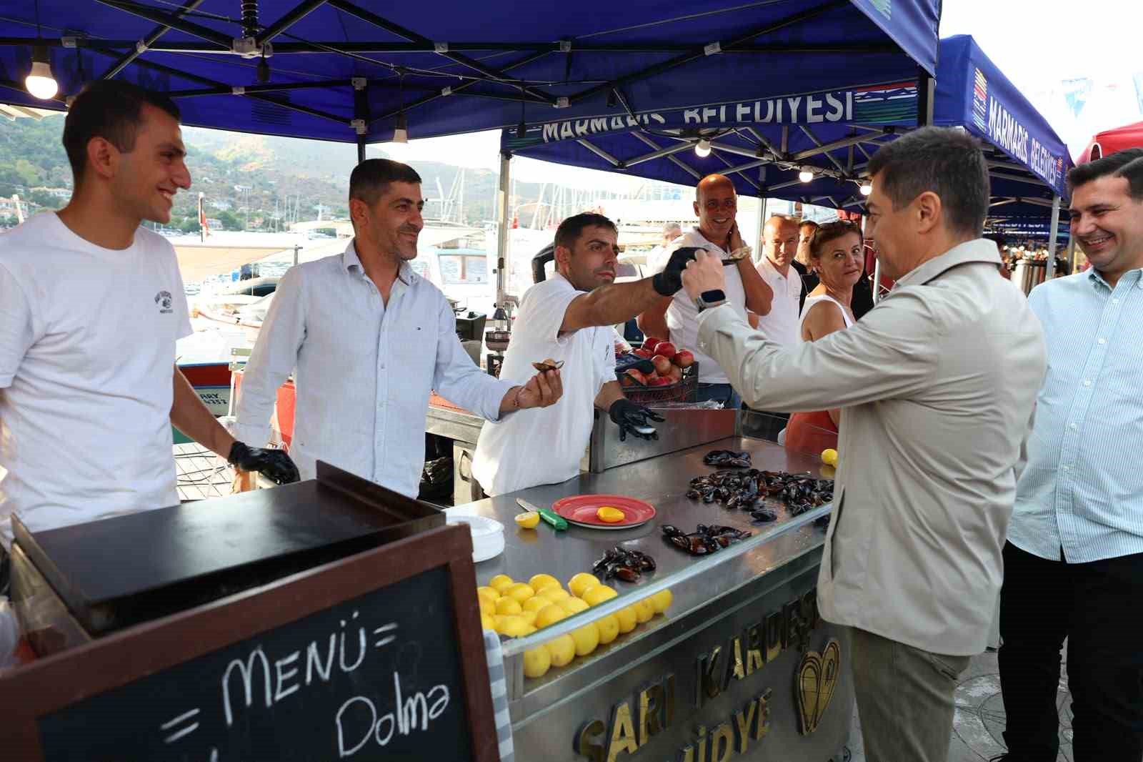MUĞLA’NIN MARMARİS İLÇESİNDE BU YIL İKİNCİSİ DÜZENLENEN MARMARİS DENİZ ÜRÜNLERİ FESTİVALİ, SELİMİYE’DE BAŞLADI.