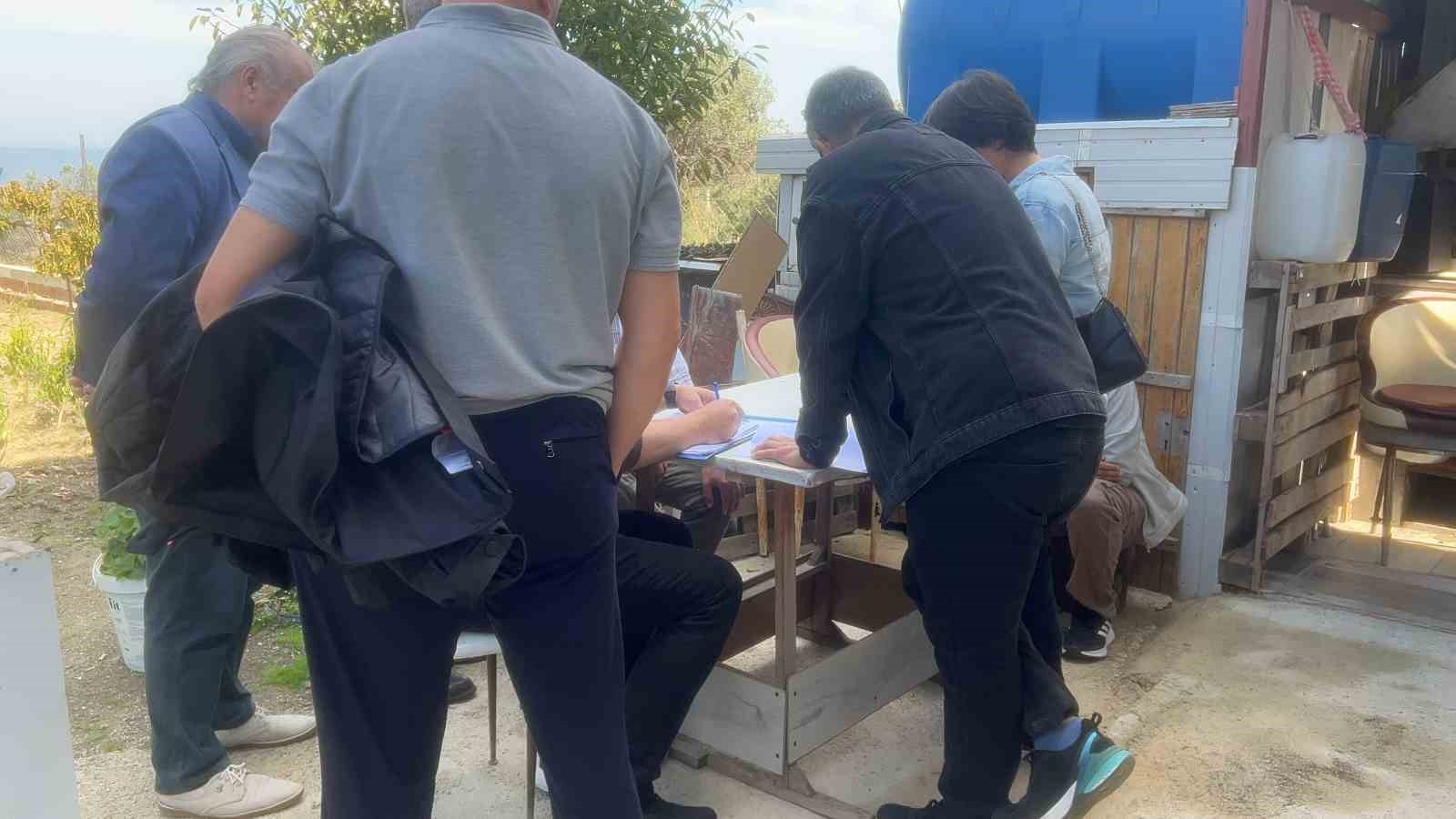 KUNUK AŞAĞI İNDİKTEN SONRA BELEDİYE EKİPLERİ TARAFINDAN DURUM TUTANAK ALTINA ALINDI.