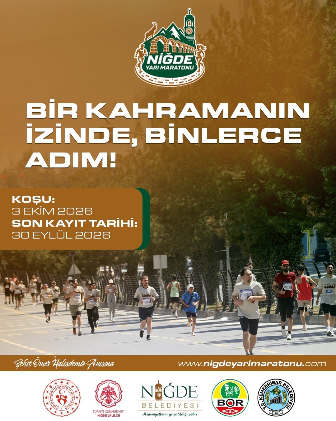 3. GELENEKSEL DOĞUŞ HOLDİNG NİĞDE YARI MARATONU HEYECANI 3 EKİM’DE YAŞANACAK.