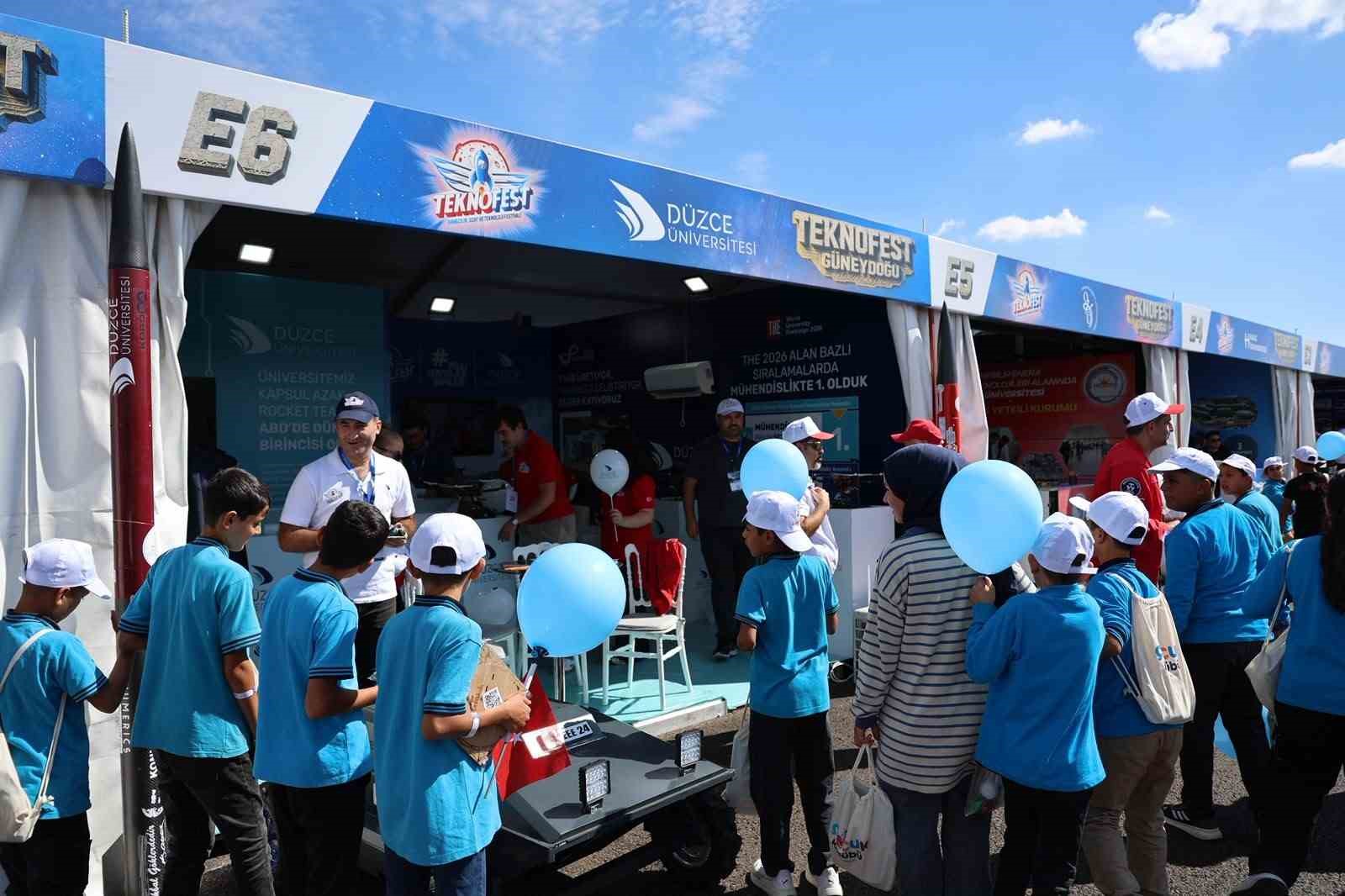 SANAYİ VE TEKNOLOJİ BAKANLIĞI İLE TÜRKİYE TEKNOLOJİ TAKIMI VAKFI ORTAKLIĞINDA YÜRÜTÜLEN DÜNYANIN EN BÜYÜK VE PRESTİJLİ HAVACILIK, UZAY VE TEKNOLOJİ FESTİVALİ TEKNOFEST, ŞANLIURFA'DA BAŞLARKEN, TEKNOFEST 2026’NIN AKADEMİK PAYDAŞLARI ARASINDA BULUNAN DÜZCE ÜNİVERSİTESİ, BU BÜYÜK ORGANİZASYONDA YERİNİ ALDI.