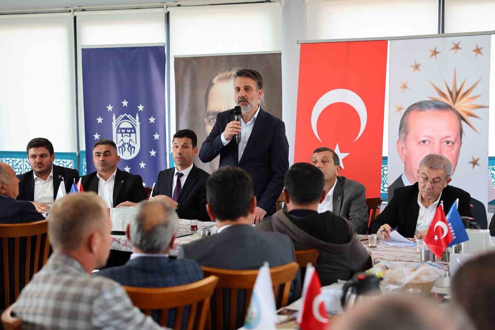 BURSA BÜYÜKŞEHİR BELEDİYE BAŞKAN VEKİLİ ŞAHİN BİBA, BÜYÜKORHAN İLÇESİ MUHTARLARIYLA BİR ARAYA GELEREK TALEP VE ÖNERİLERİNİ DİNLEDİ.