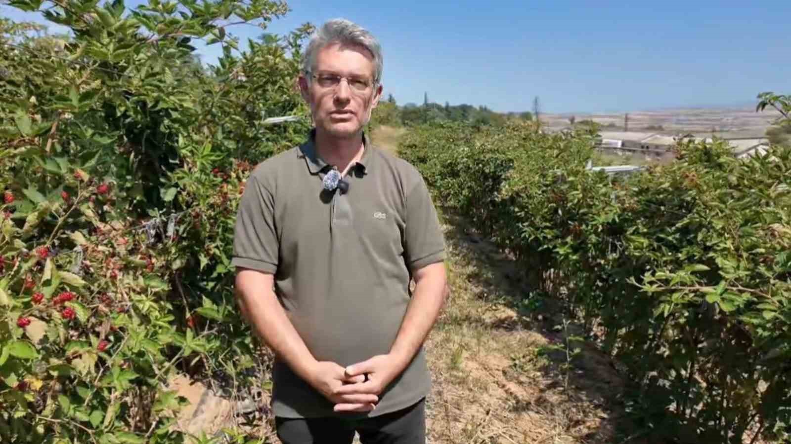 ÜRETİM ALANINI ZİYARET EDEN YETKİLİLER, BAHÇEDE İNCELEMELERDE BULUNARAK ÜRETİCİNİN TECRÜBE VE ÇALIŞMALARINI YERİNDE DİNLEDİ.