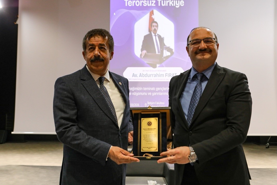 AK PARTİ ERZURUM MİLLETVEKİLİ ABDURRAHİM FIRAT (SOLDA)- ATATÜRK ÜNİVERSİTESİ REKTÖRÜ PROF. DR. AHMET HACIMÜFTÜOĞLU (SAĞDA)