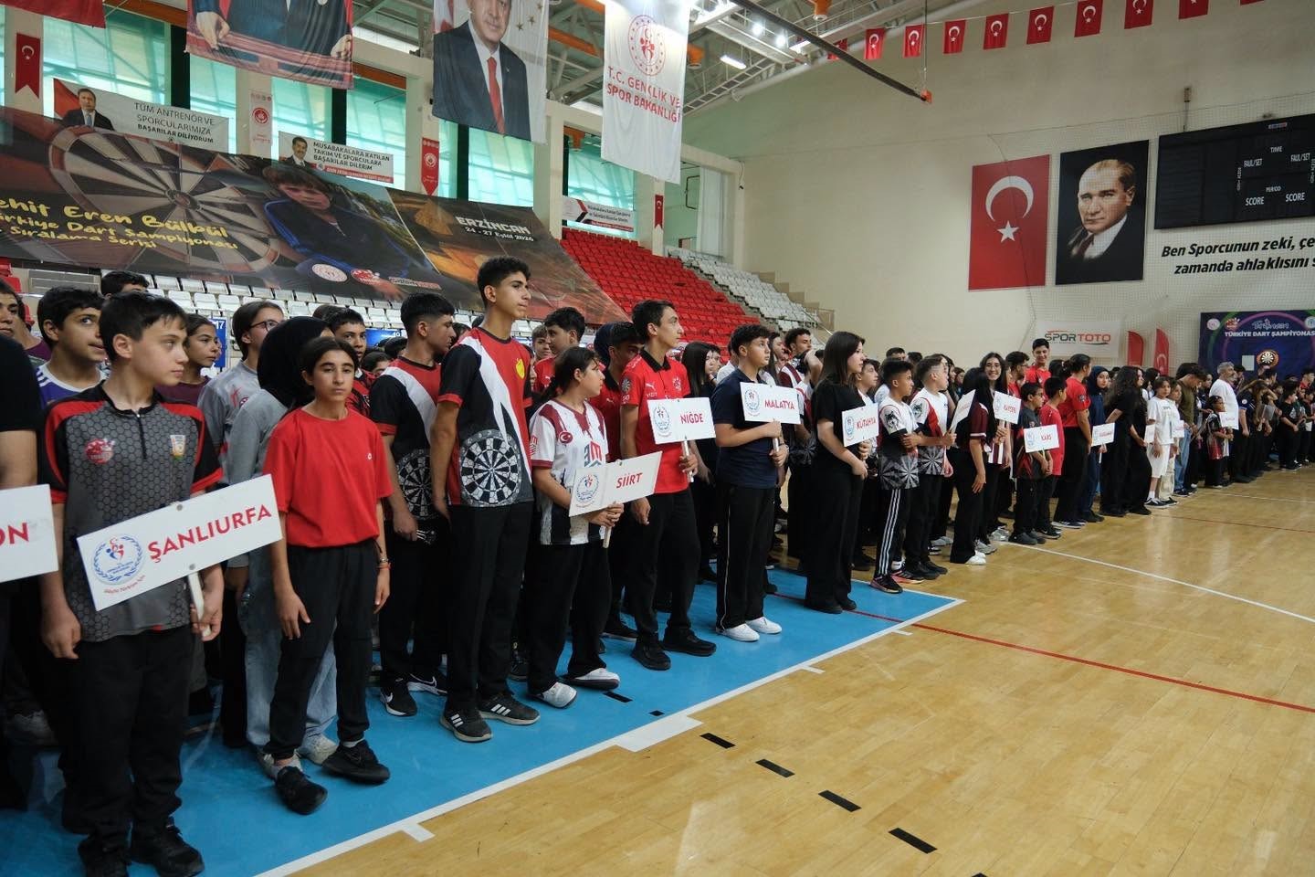 ERZİNCAN’DA 2026 ŞEHİT EREN BÜLBÜL TÜRKİYE DART ŞAMPİYONASI BAŞLADI
