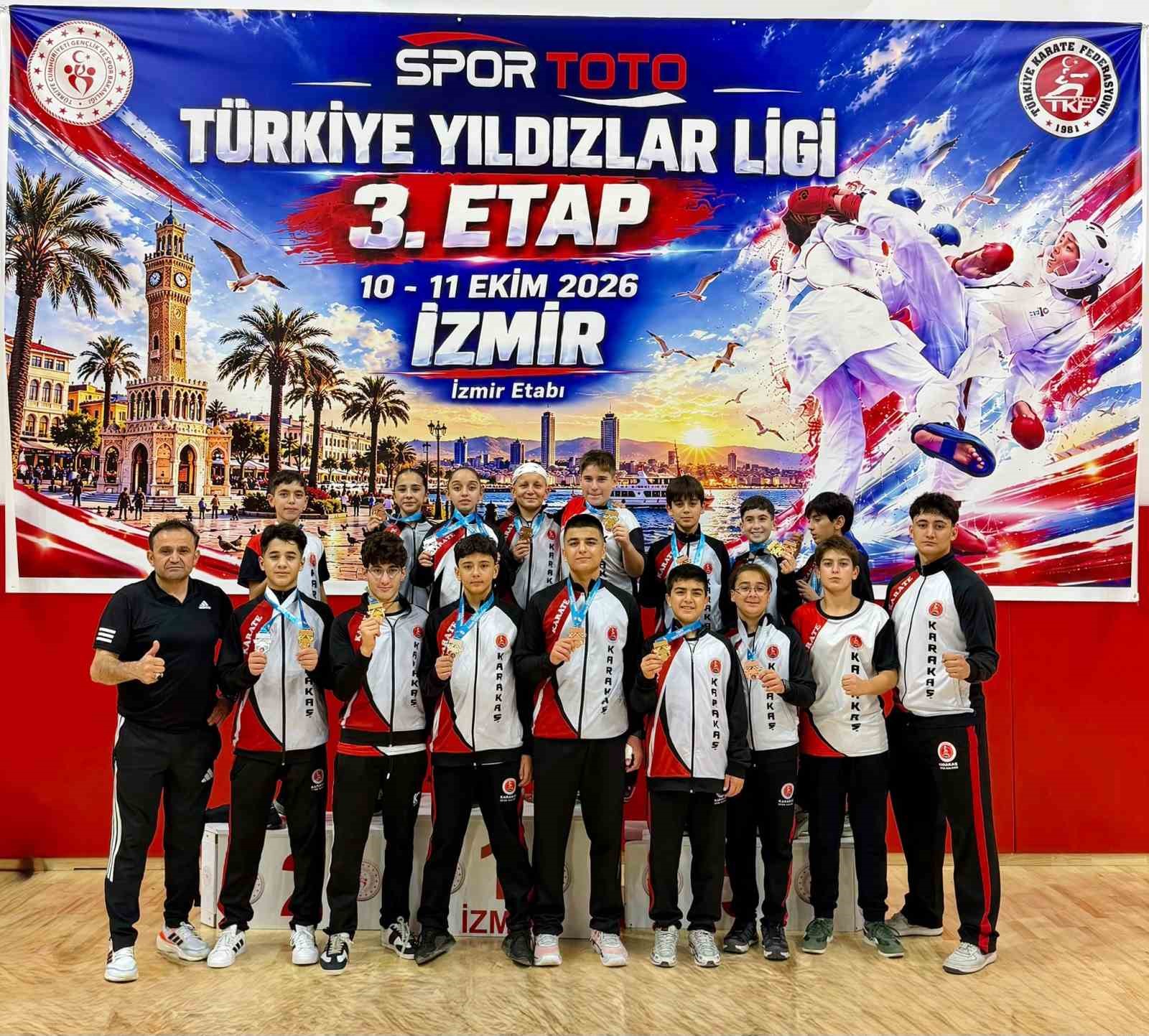 SPOR TOTO YILDIZLAR LİGİ 3. ETAP MÜSABAKALARINDA MÜCADELE EDEN ISPARTA’DAN KARAKAŞ SPOR KULÜBÜ, 43 MADALYA KAZANARAK GENEL KLASMANDA ÜÇÜNCÜ OLDU.