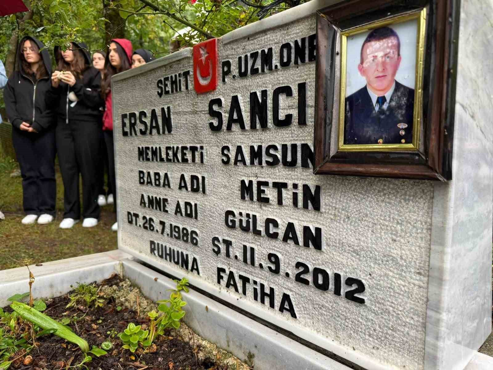 LADİK İLÇESİNDE, ADINI TAŞIYAN ŞEHİT ERSAN SANCI ANADOLU LİSESİNİN ÖĞRENCİLERİ VE ÖĞRETMENLERİ, ŞEHİT PİYADE UZMAN ONBAŞI ERSAN SANCI'YI ŞEHADET YIL DÖNÜMÜNDE KABRİ BAŞINDA ANDI.