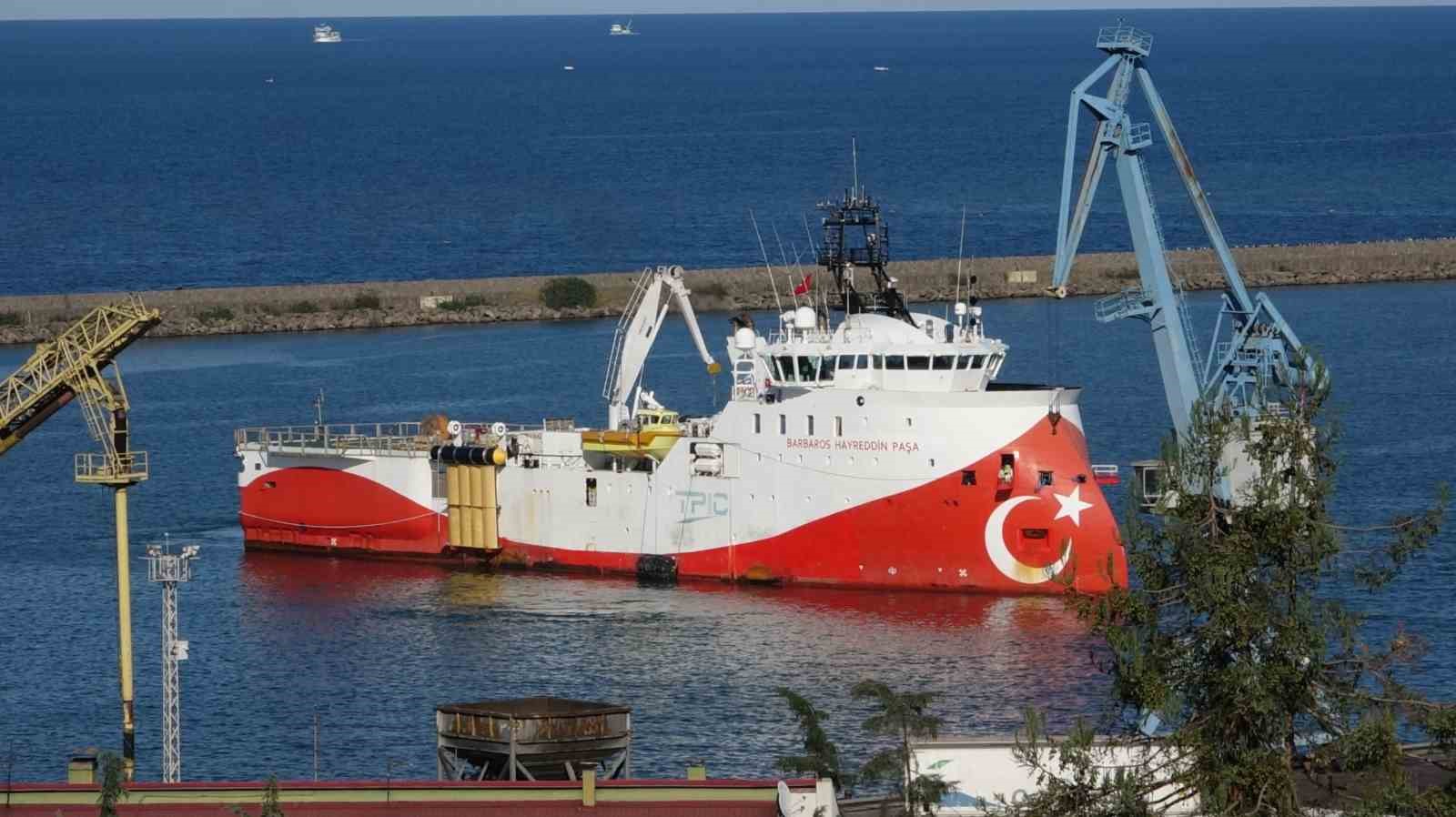 TÜRKİYE’NİN İLK SİSMİK ARAŞTIRMA GEMİSİ BARBAROS HAYREDDİN PAŞA, TRABZON AÇIKLARINDA PETROL VE DOĞAL GAZ ARAMA İLE SİSMİK VERİ TOPLAMA ÇALIŞMALARINA BAŞLADI.