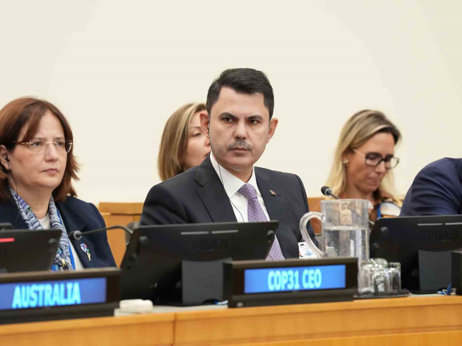COP31 BAŞKANI VE ÇEVRE, ŞEHİRCİLİK VE İKLİM DEĞİŞİKLİĞİ BAKANI MURAT KURUM, BİRLEŞMİŞ MİLLETLER’DE (BM), BM KALKINMA PROGRAMI (UNDP) İLE BİRLİKTE DÜZENLENEN COP31 İKLİM UYGULAMA KÖPRÜSÜ (BRIDGE) PİLOT ÜLKELER TANITIM TOPLANTISI’NI YÖNETTİ.
