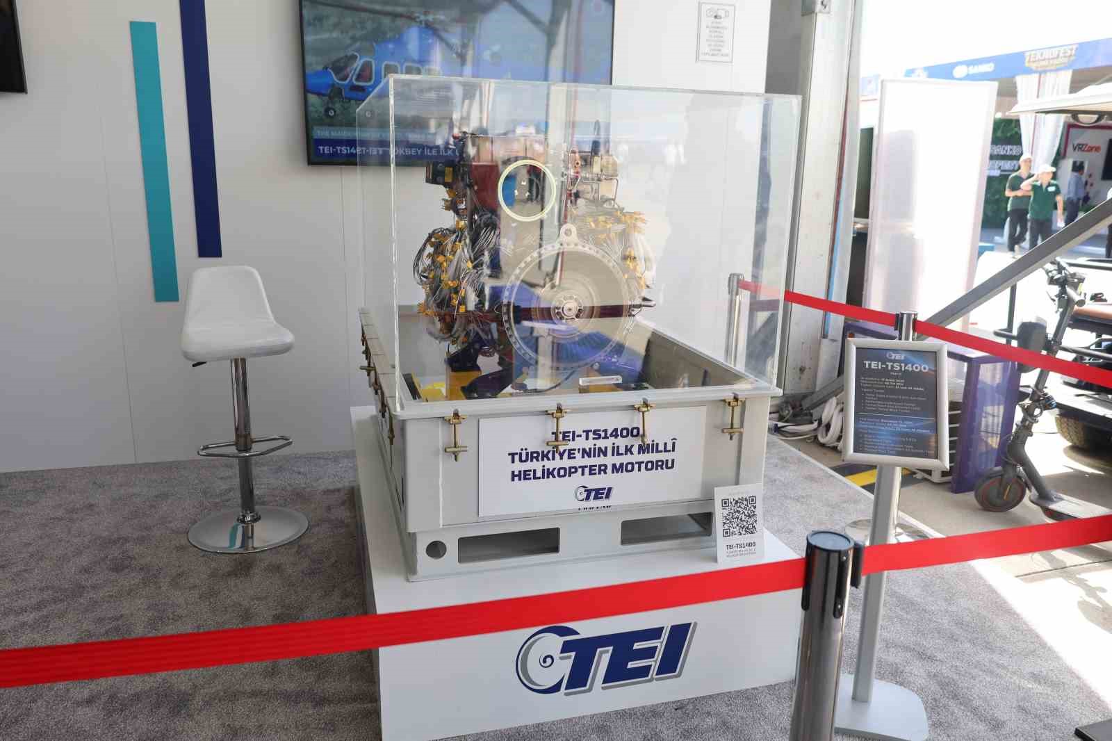 TEI-TF10000 (TÜRKİYE'NİN EN GÜÇLÜ MİLLİ TURBOFAN MOTORU), TEI-TF6000 (TÜRKİYE'NİN İLK UÇAK MOTORU), TEI-TS1400 (TÜRKİYE'NİN İLK MİLLÎ HELİKOPTER MOTORU), TEI-PD170 (TÜRKİYE'NİN İLK MİLLÎ TURBODİZEL HAVACILIK MOTORU) VE T700-TEI-701D (TÜRKİYE'NİN İLK YERLİ HELİKOPTER MOTORU) GİBİ ANA PROJELER ZİYARETÇİLERE TANITILDI.