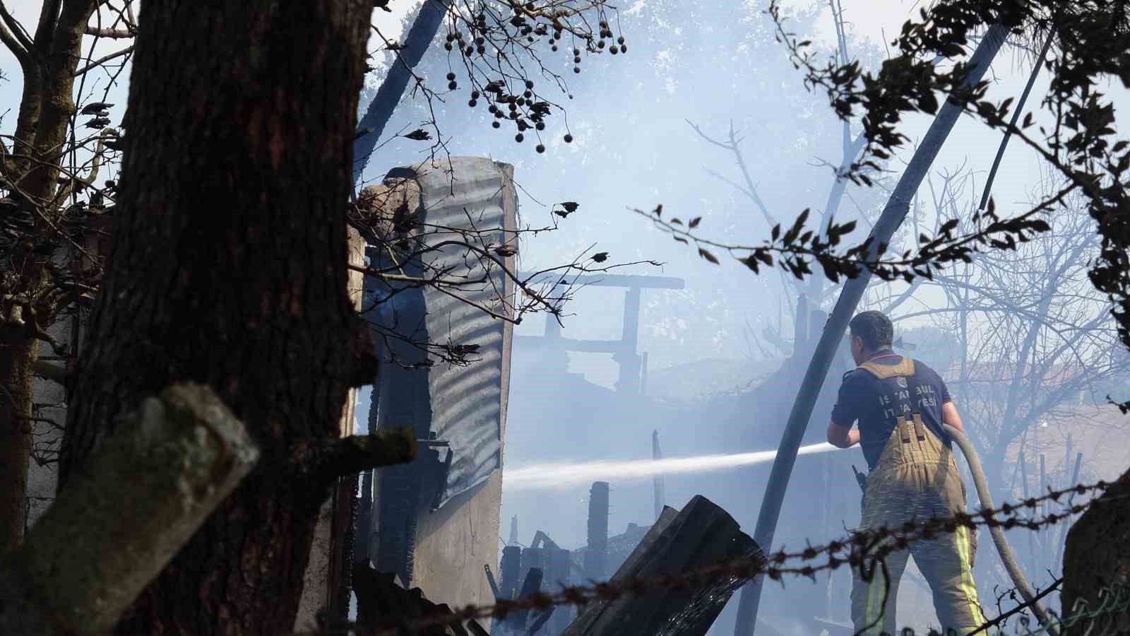 TUZLA TEPEÖREN MAHALLESİ’NDEKİ OTLUK ALANDA BAŞLAYAN YANGIN, TEK KATLI GECEKONDUYA SİRAYET EDERKEN, YANGIN NEDENİYLE GECEKONDU KULLANILAMAZ HALE GELDİ.
