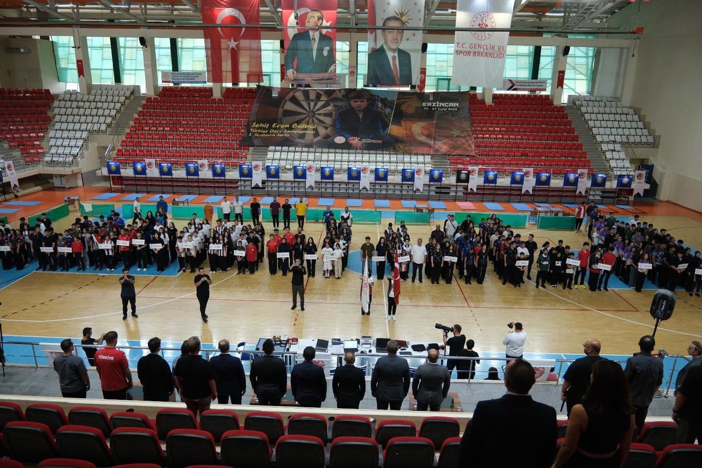ERZİNCAN’DA 2026 ŞEHİT EREN BÜLBÜL TÜRKİYE DART ŞAMPİYONASI BAŞLADI