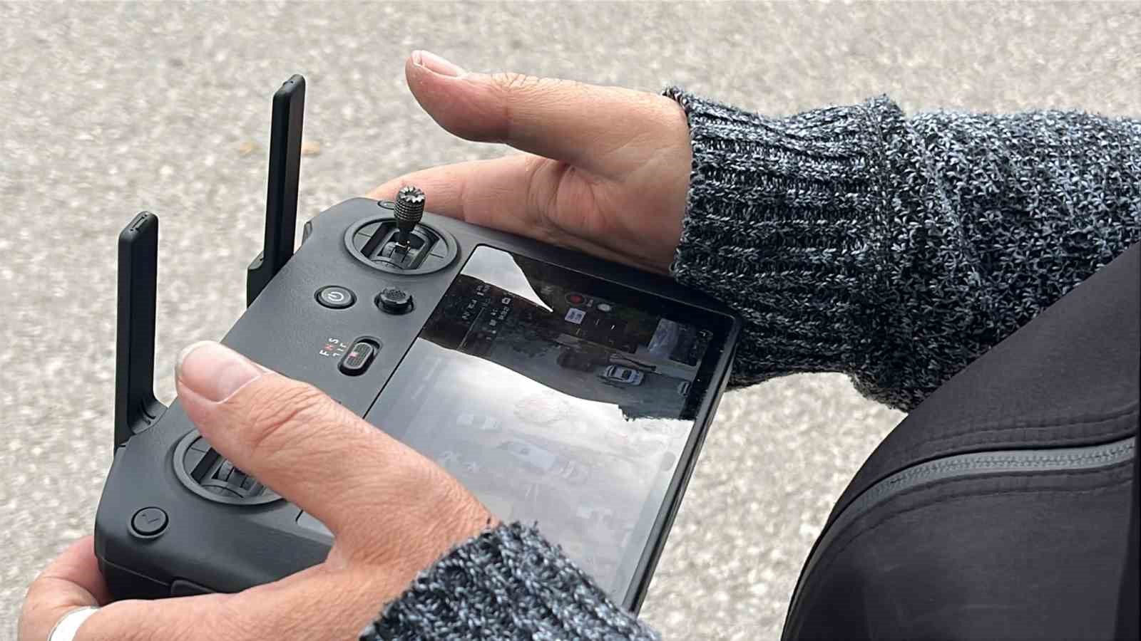 OKUL BÖLGESİNDE DRONE DESTEKLİ DENETİMLER YAPILDI